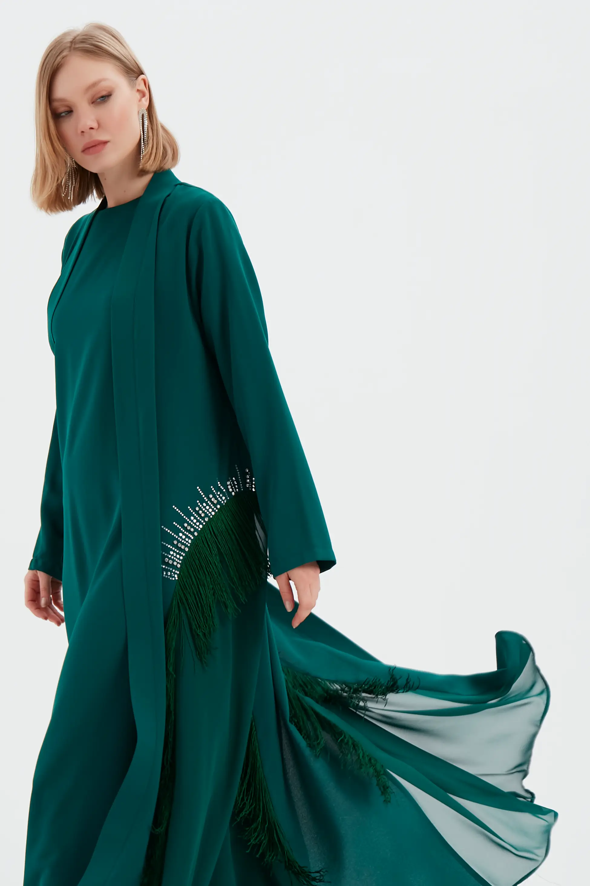 Sera Taş Detaylı Abaya