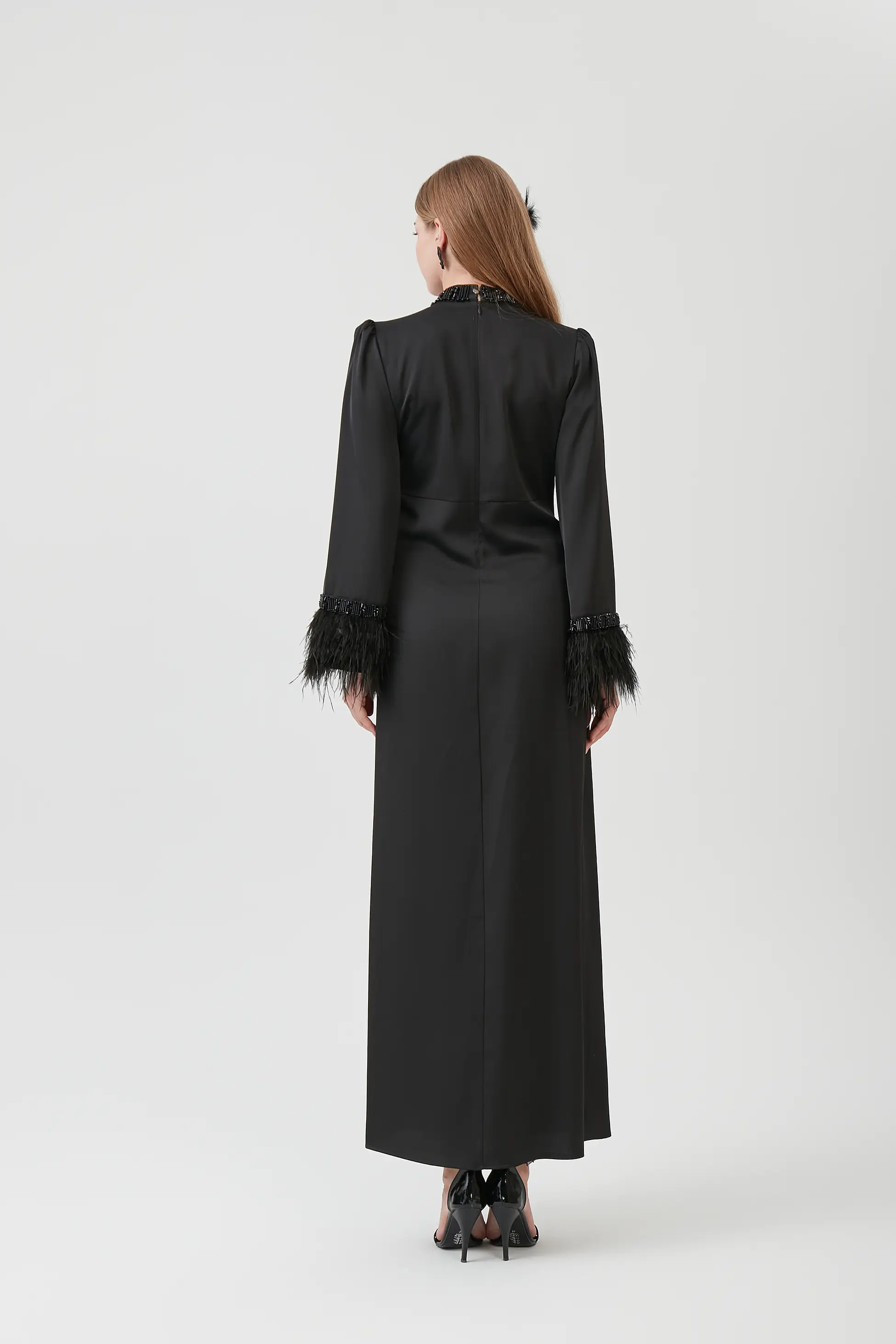 SULTAN MODEL SATEN TAŞLI ABİYE ELBİSE