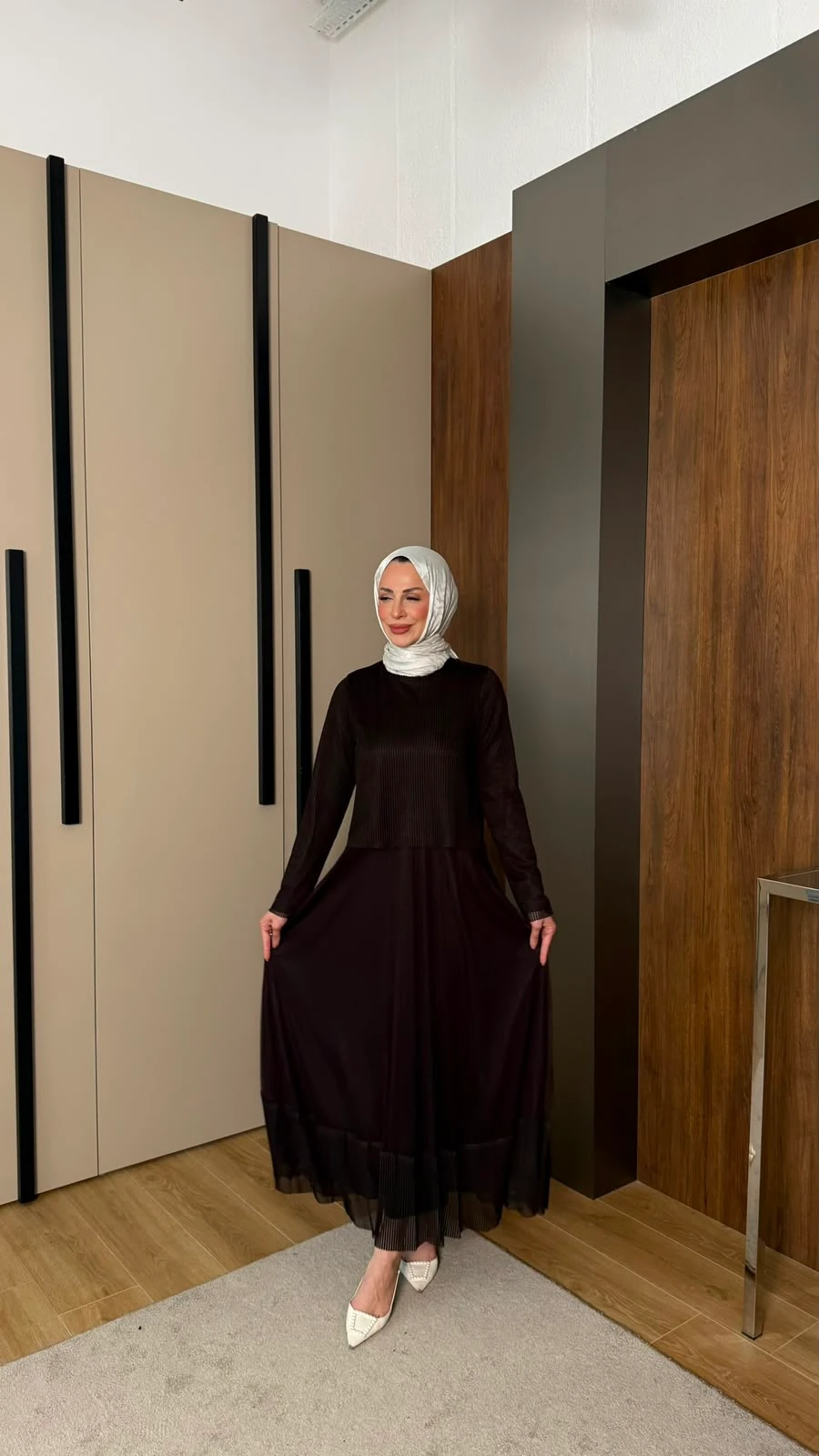 Adelina File Detaylı Elbise