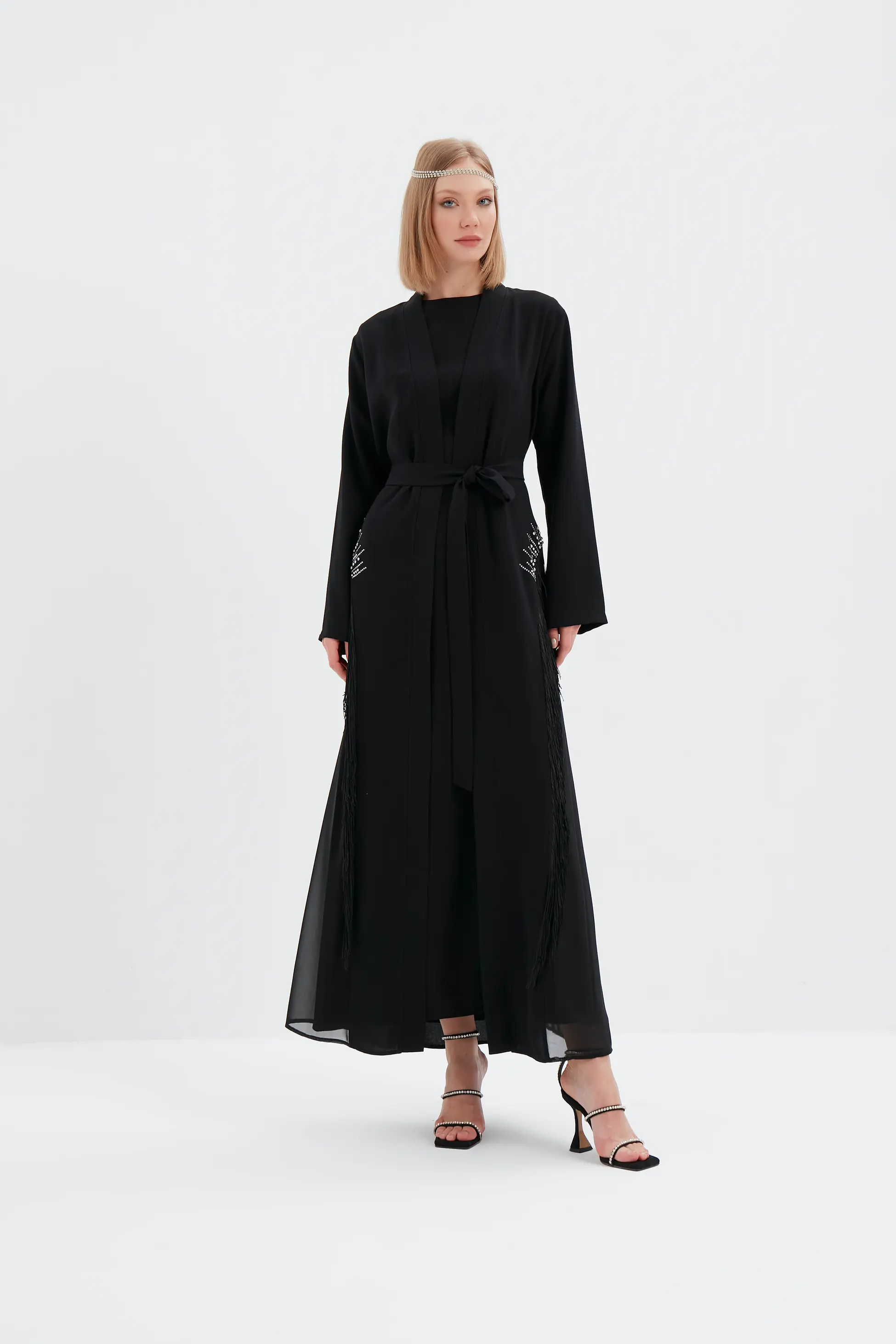 Sera Taş Detaylı Abaya