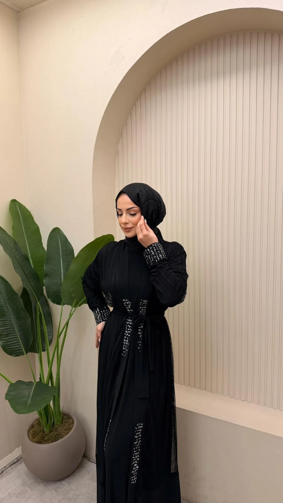 ŞERİT TAŞLI ABAYA