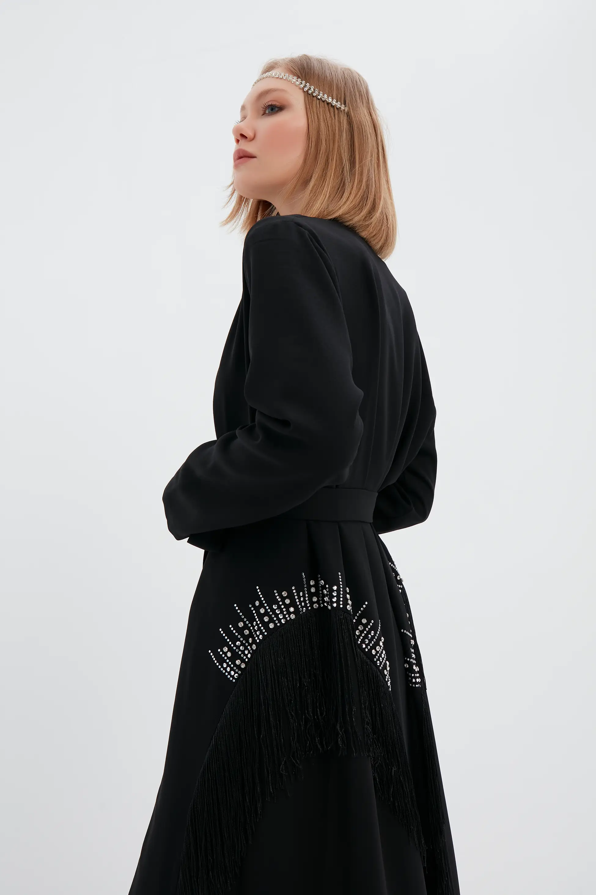 Sera Taş Detaylı Abaya