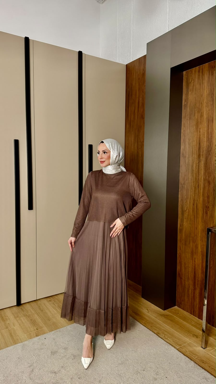 Adelina File Detaylı Elbise