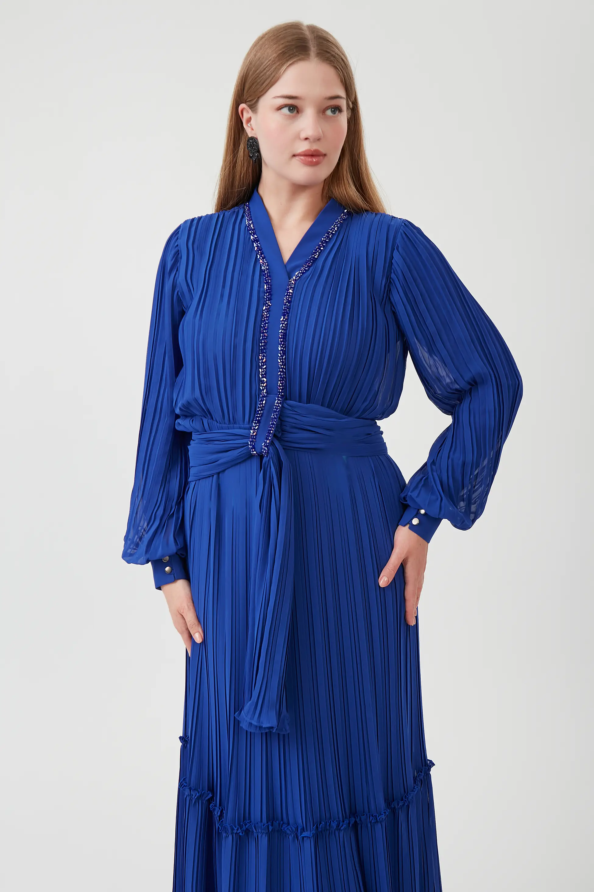 SHR MODEL TAŞLI PİLİSELİ ELBİSE
