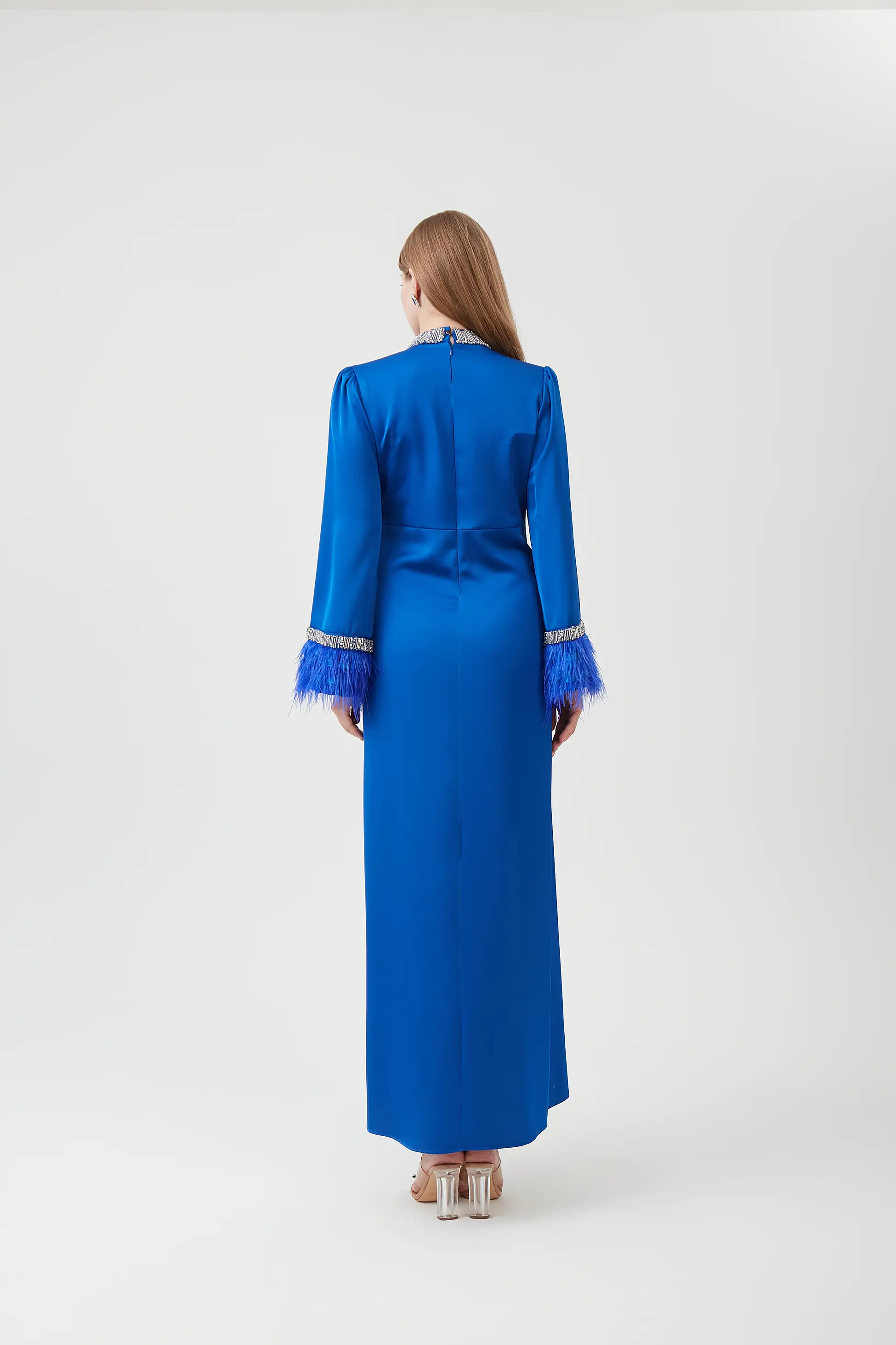 SULTAN MODEL SATEN TAŞLI ABİYE ELBİSE